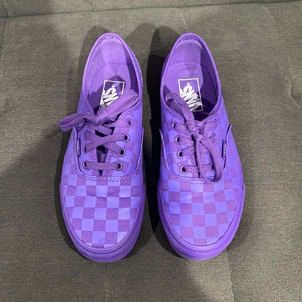 Brand New Purple Checkered Vans